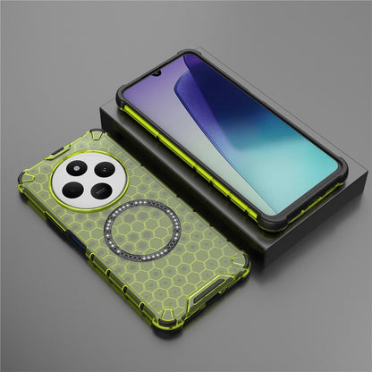 MagSafe-deksel for Xiaomi Poco C75 / Redmi 14C, Techsuit, HoneyComb Shield, Grønn
