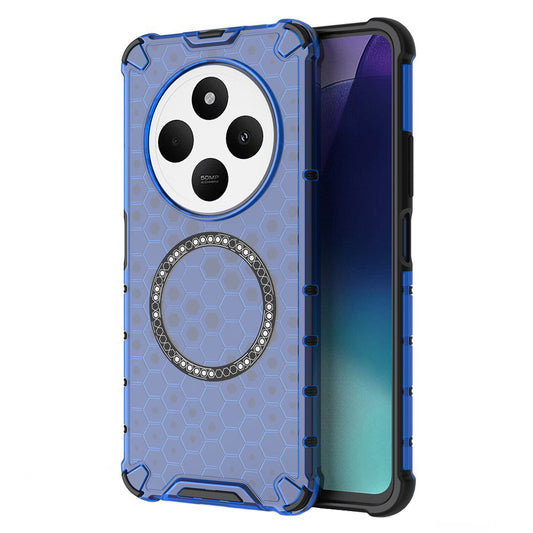 MagSafe-deksel for Xiaomi Poco C75 / Redmi 14C, Techsuit, HoneyComb Shield, Blå