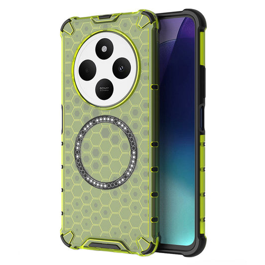 MagSafe-deksel for Xiaomi Poco C75 / Redmi 14C, Techsuit, HoneyComb Shield, Grønn