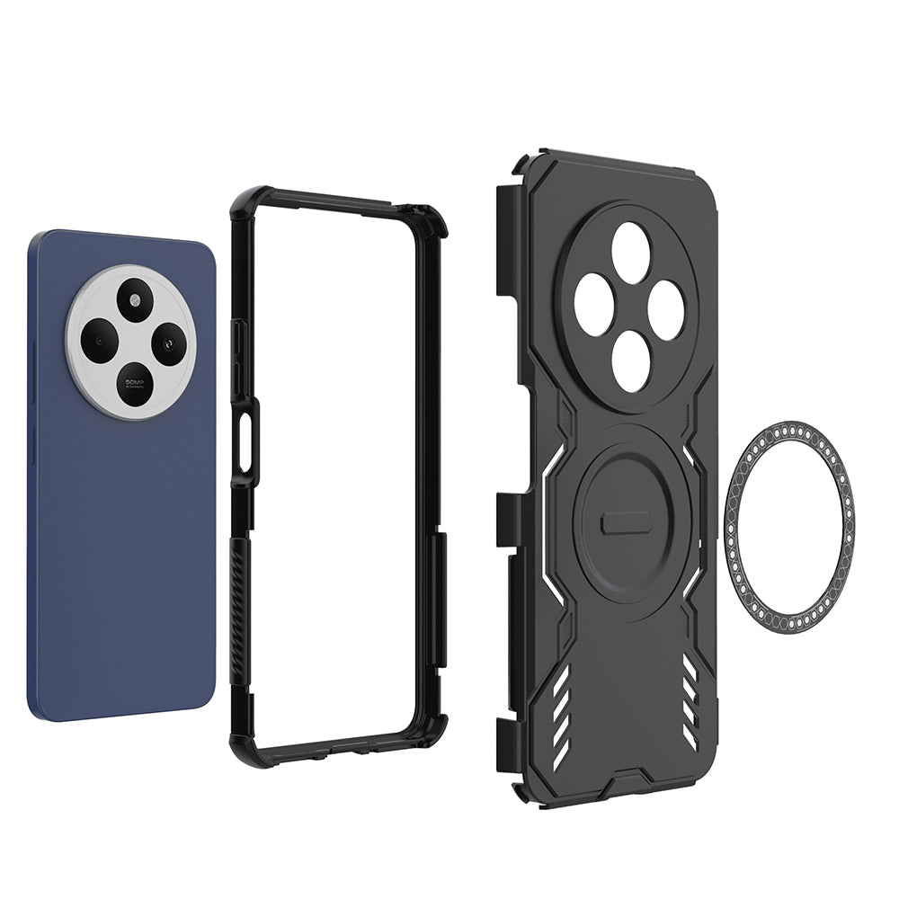 MagSafe-deksel for Xiaomi Poco C75 / Redmi 14C, Techsuit, ArmorMag, svart