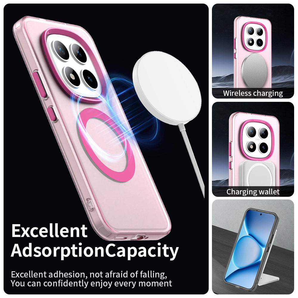 MagSafe-deksel for Xiaomi Poco M8 Pro / Redmi Note 15 Pro+ 5G, Techsuit, CandyCase, Rosa