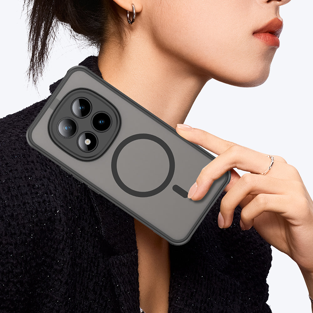 MagSafe-deksel for Xiaomi Poco M8 Pro / Redmi Note 15 Pro+ 5G, Techsuit, HaloFrost II, Svart