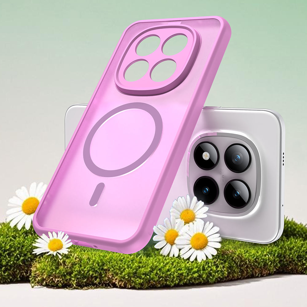 MagSafe-deksel for Xiaomi Poco M8 Pro / Redmi Note 15 Pro+ 5G, Techsuit, HaloFrost II, Rosa