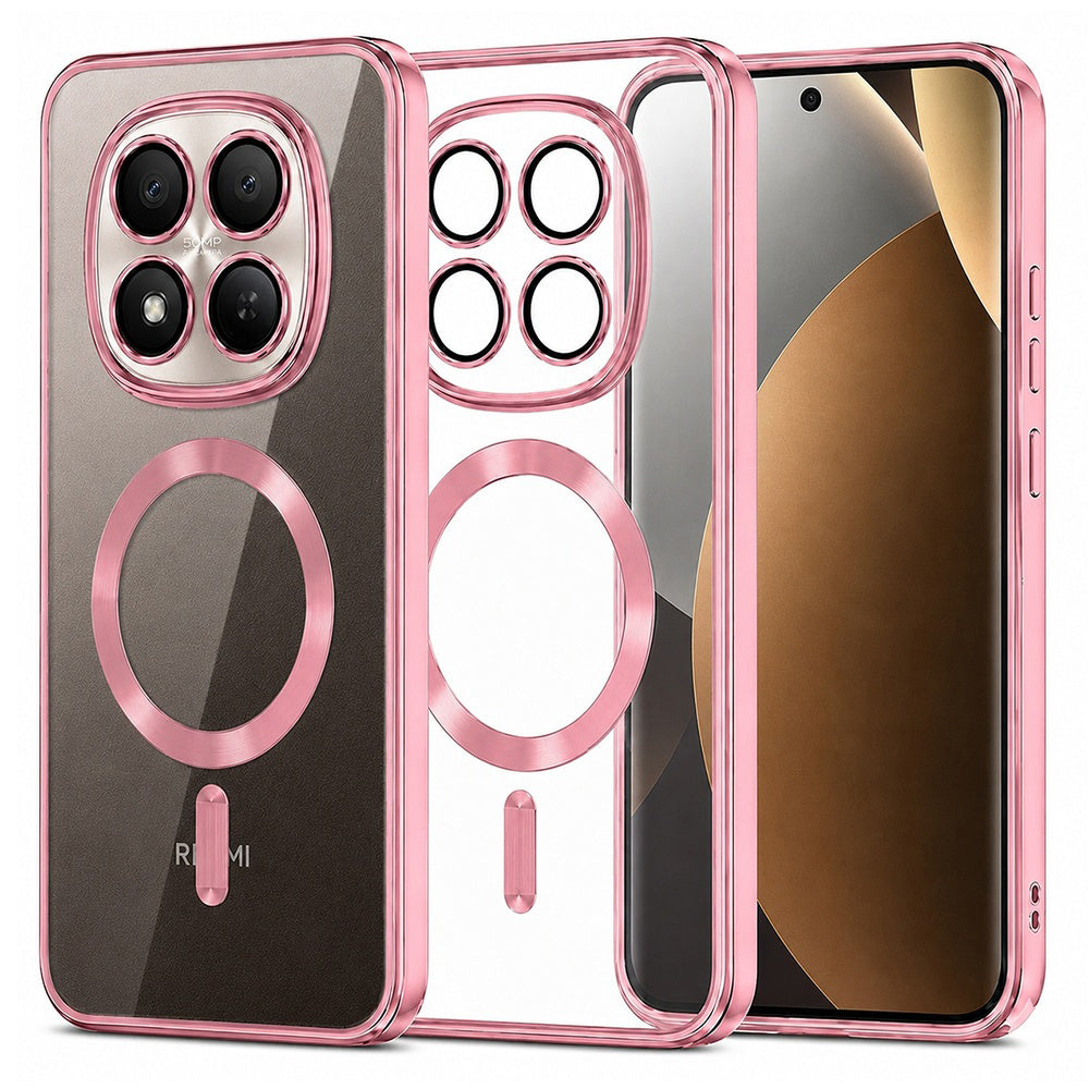 MagSafe-deksel for Xiaomi Poco M8 Pro / Redmi Note 15 Pro+ 5G, Techsuit, Luxury Crystal, Rosa
