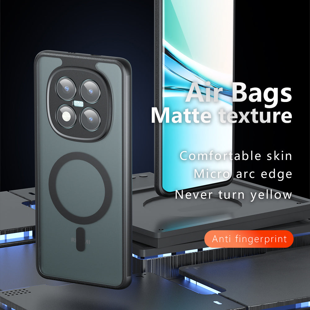 MagSafe-deksel for Xiaomi Poco M8 Pro / Redmi Note 15 Pro+ 5G, Techsuit, PureFrost, Satinert Svart