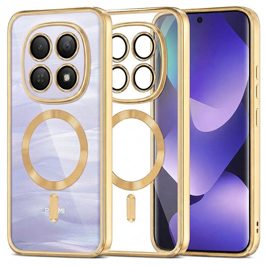 MagSafe-deksel for Xiaomi Poco M8 / Redmi Note 15 5G / Note 15 4G, Techsuit, Luxury Crystal, Gullfarget