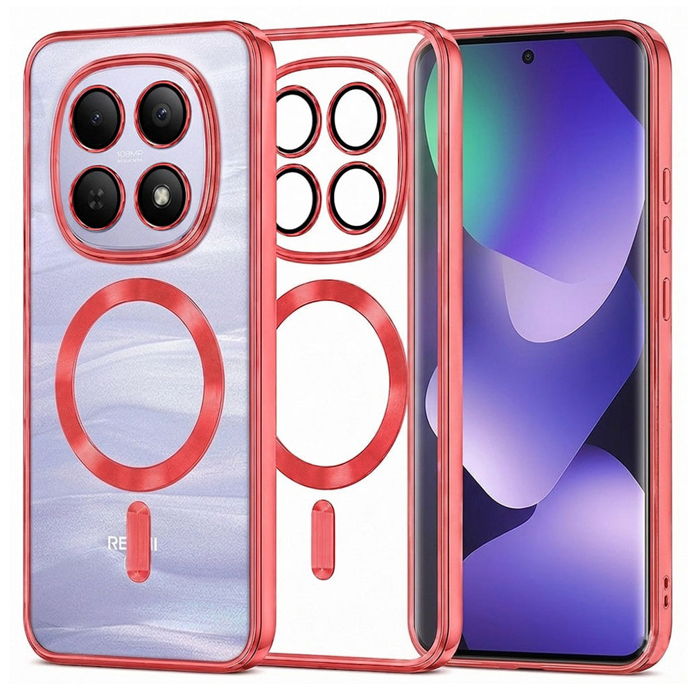 MagSafe-deksel for Xiaomi Poco M8 / Redmi Note 15 5G / Note 15 4G, Techsuit, Luxury Crystal, Rød