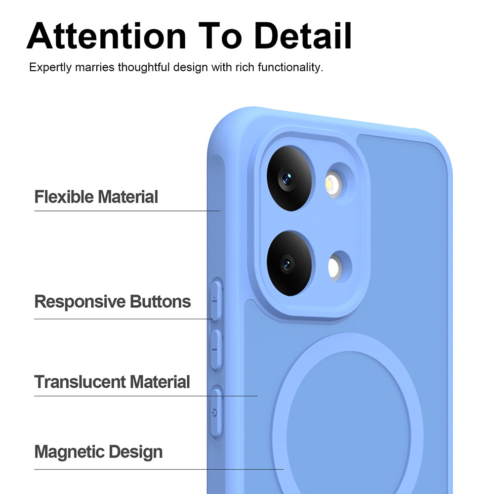 MagSafe-deksel for Xiaomi Poco X8 Pro Max, Techsuit, HaloFrost II, Blå