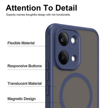 MagSafe-deksel for Xiaomi Poco X8 Pro Max, Techsuit, HaloFrost II, Marineblå