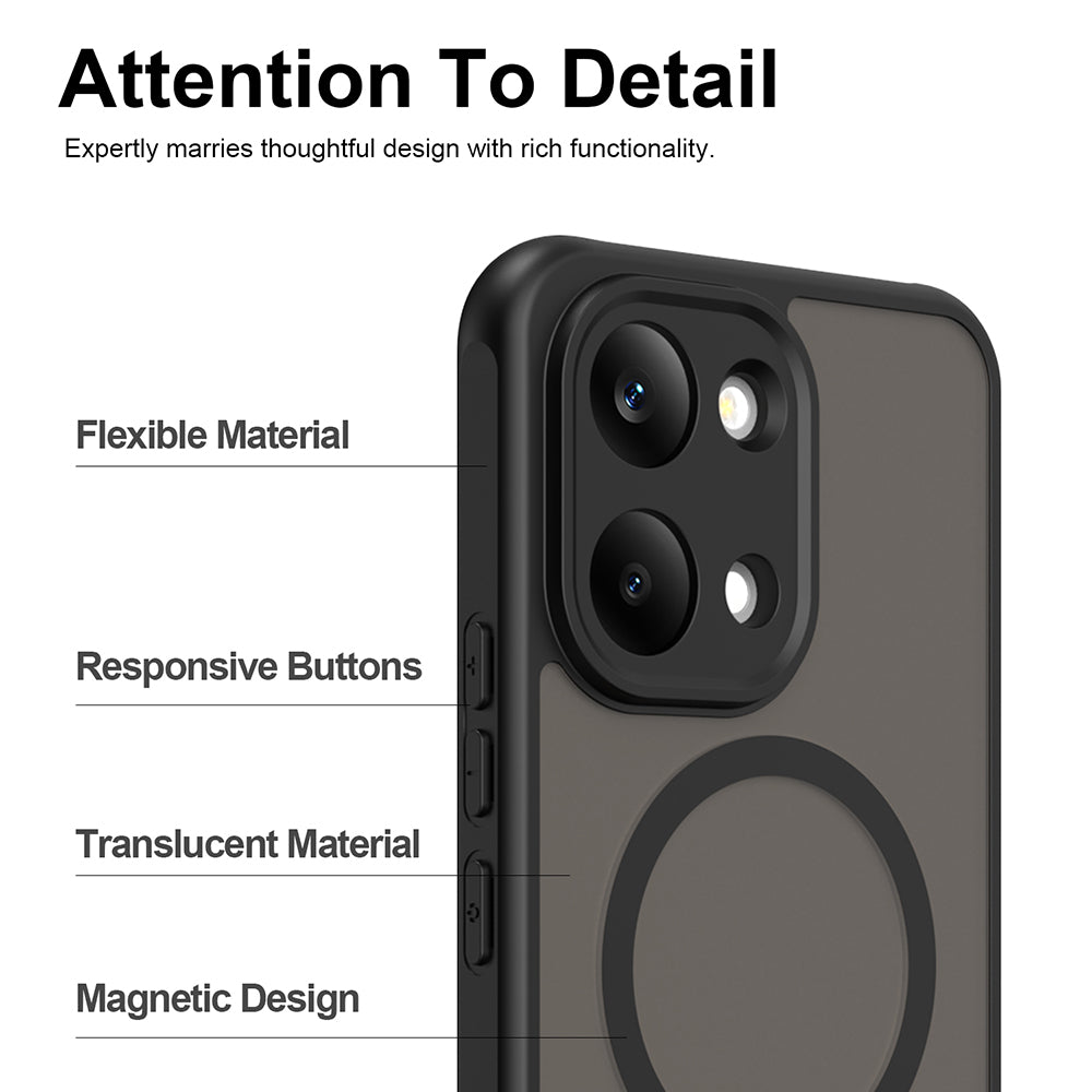 MagSafe-deksel for Xiaomi Poco X8 Pro Max, Techsuit, HaloFrost II, Svart