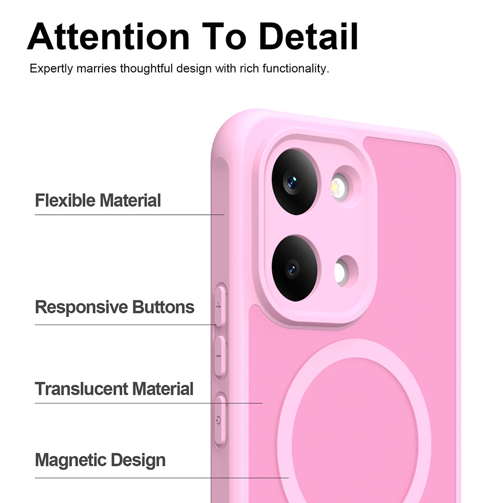MagSafe-deksel for Xiaomi Poco X8 Pro Max, Techsuit, HaloFrost II, Rosa