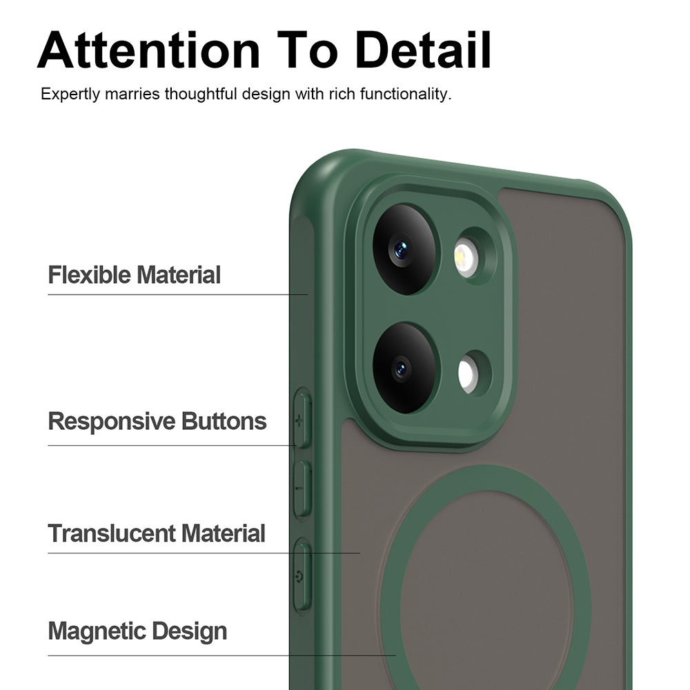 MagSafe-deksel for Xiaomi Poco X8 Pro Max, Techsuit, HaloFrost II, Grønn