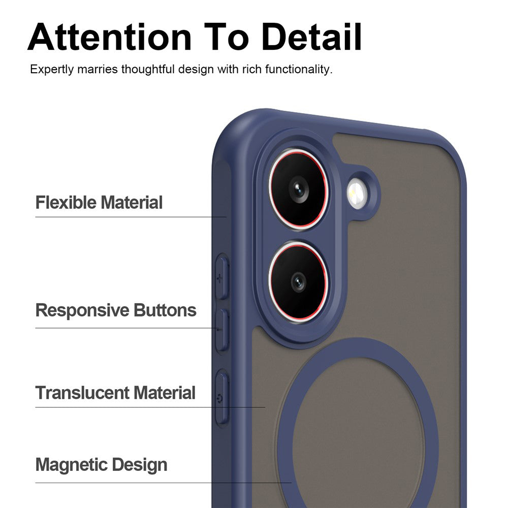 MagSafe-deksel for Xiaomi Poco X8 Pro, Techsuit, HaloFrost II, Marineblå