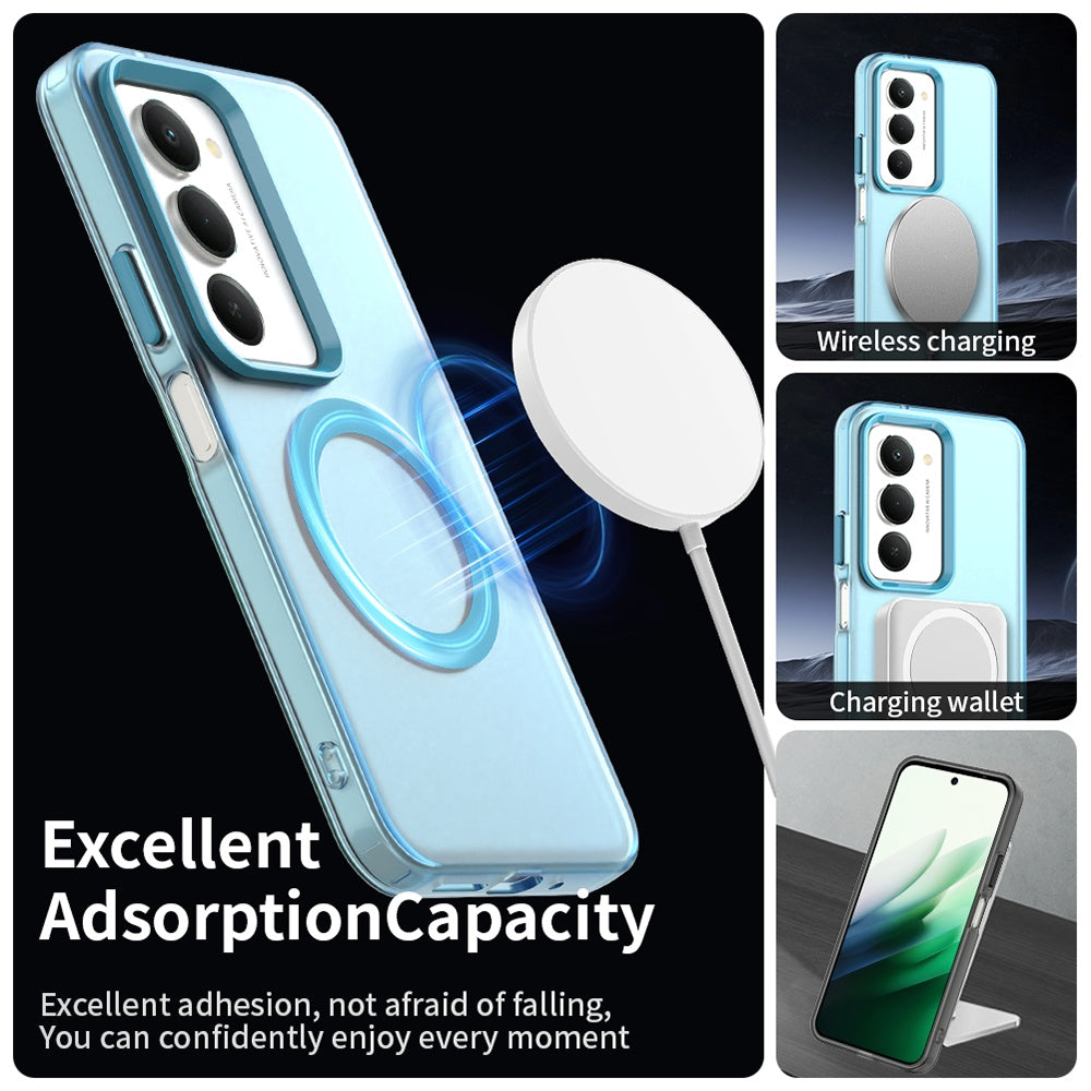 MagSafe-deksel for Xiaomi Redmi 15 5G / 15 4G, Techsuit, CandyCase, Blå