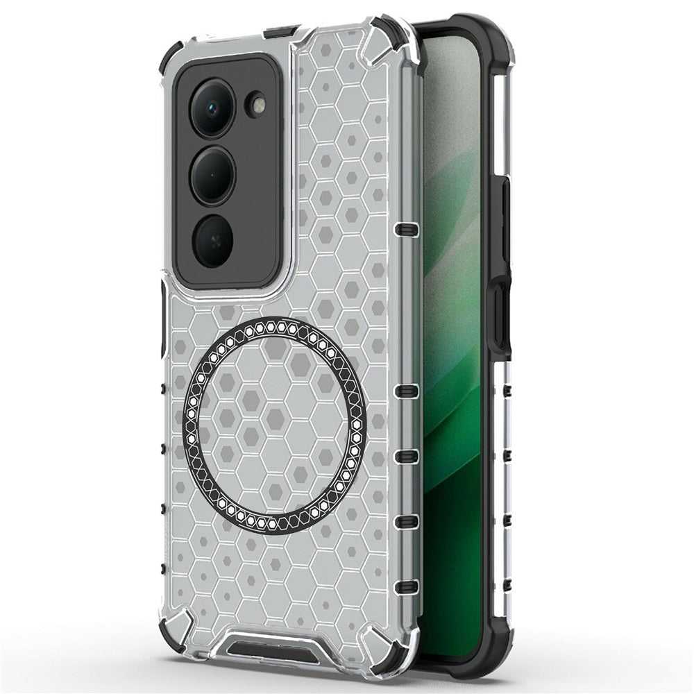 MagSafe-deksel for Xiaomi Redmi 15 5G / 15 4G, Techsuit, HoneyComb Shield, Hvit