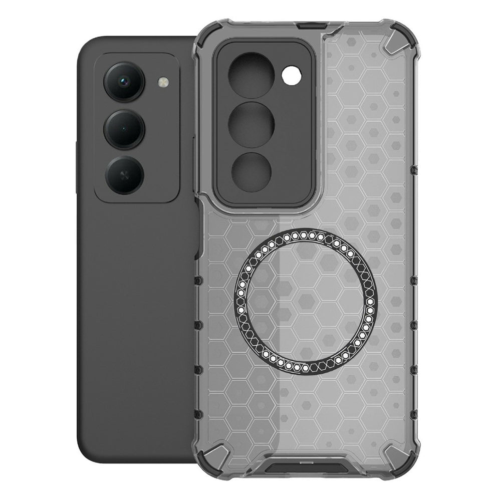 MagSafe-deksel for Xiaomi Redmi 15 5G / 15 4G, Techsuit, HoneyComb Shield, Svart