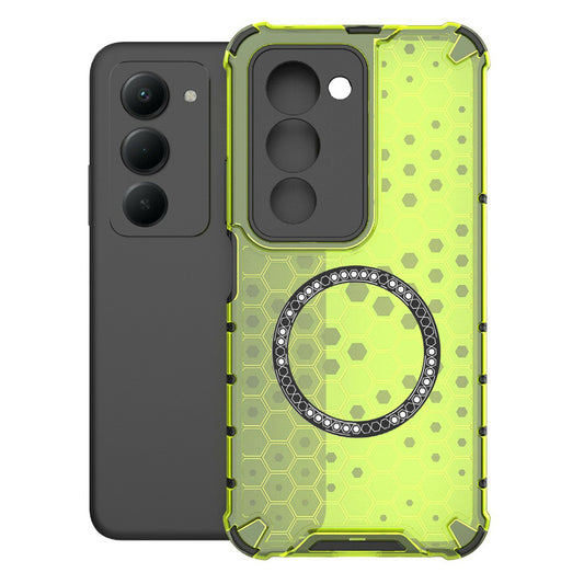 MagSafe-deksel for Xiaomi Redmi 15 5G / 15 4G, Techsuit, HoneyComb Shield, Grønn