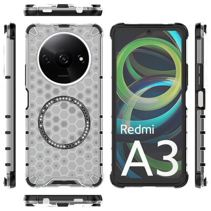 MagSafe-deksel for Xiaomi Redmi A3x / A3, Techsuit, HoneyComb Shield, Hvit