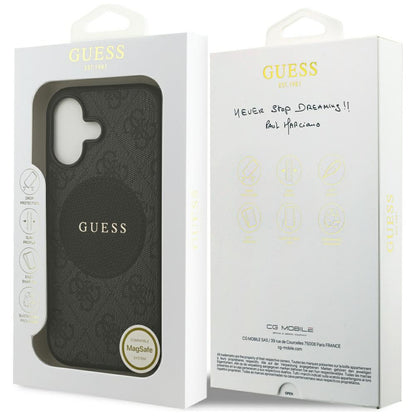 MagSafe deksel for Apple iPhone 17, Guess, 4G Circle Classic Logo, Svart