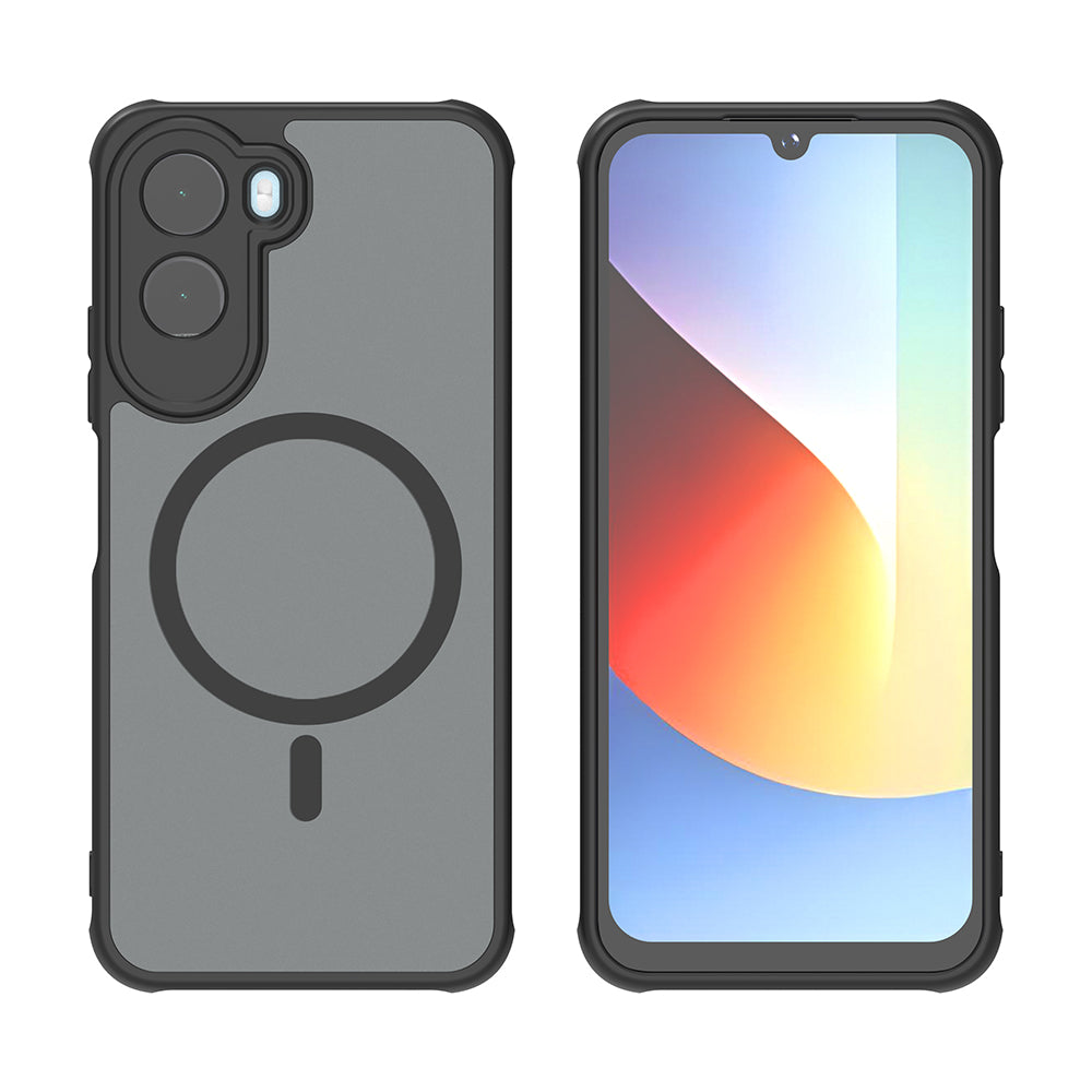 MagSafe-deksel for Xiaomi Redmi A7 Pro 4G, Techsuit, HaloFrost II, svart