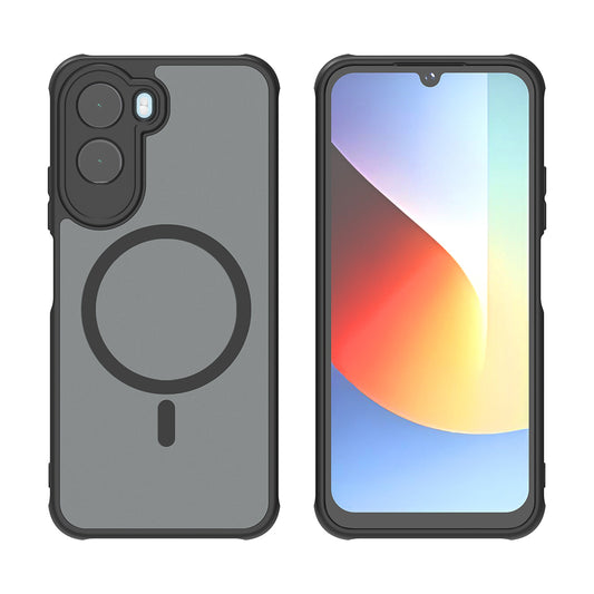 MagSafe-deksel for Xiaomi Redmi A7 Pro 4G, Techsuit, HaloFrost II, svart