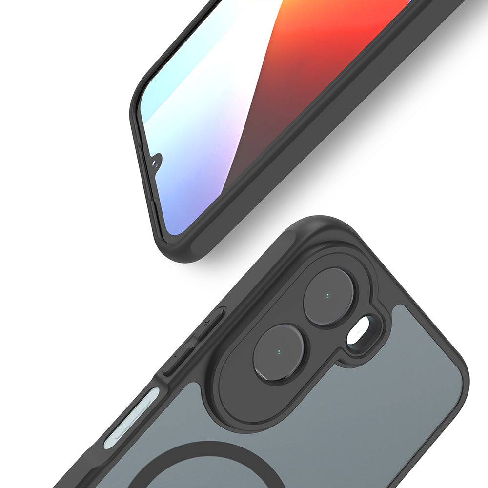 MagSafe-deksel for Xiaomi Redmi A7 Pro 4G, Techsuit, HaloFrost II, svart