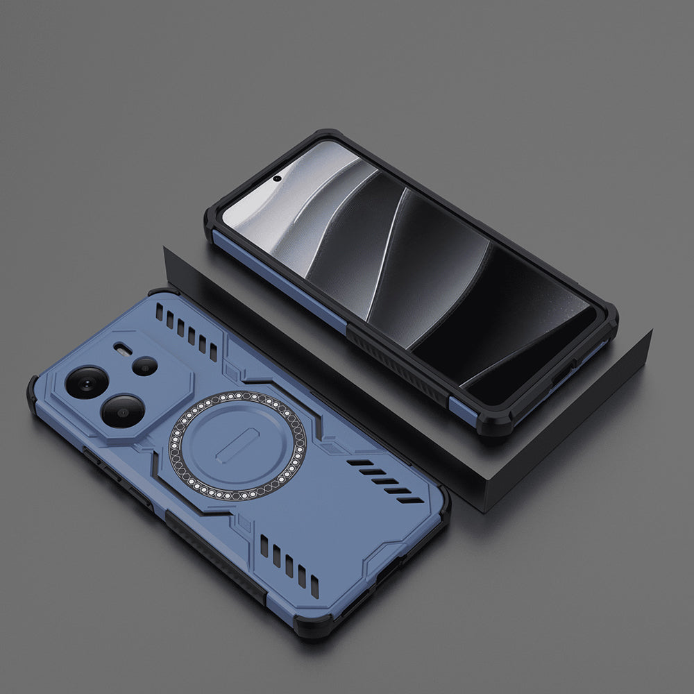 MagSafe-deksel for Xiaomi Redmi Note 14 4G (Regional), Techsuit, ArmorMag, Blå