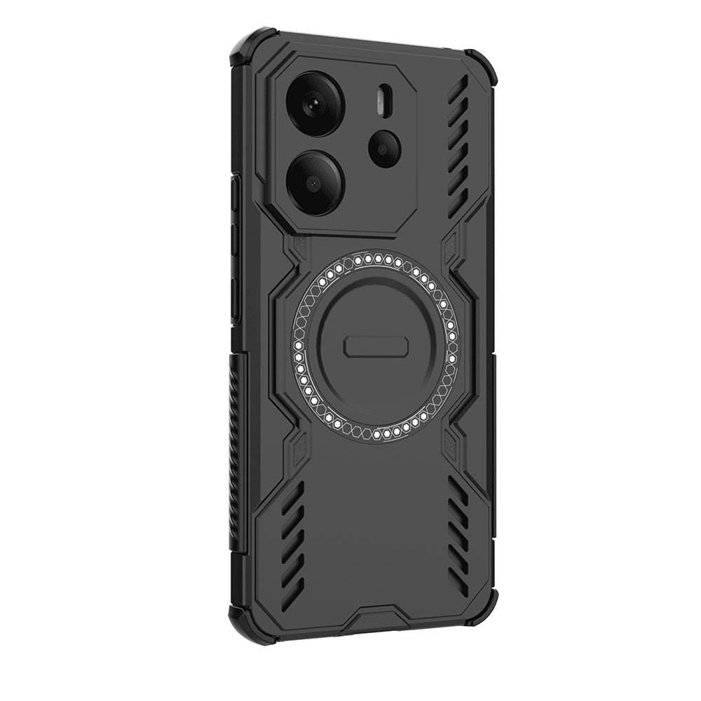 MagSafe-deksel for Xiaomi Redmi Note 14 4G (Regional), Techsuit, ArmorMag, Svart