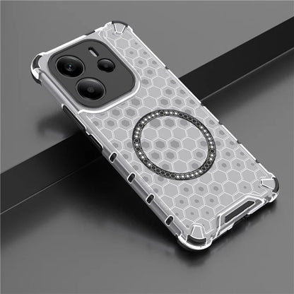 MagSafe-deksel for Xiaomi Redmi Note 14 4G (Regional), Techsuit, HoneyComb Shield, Hvit