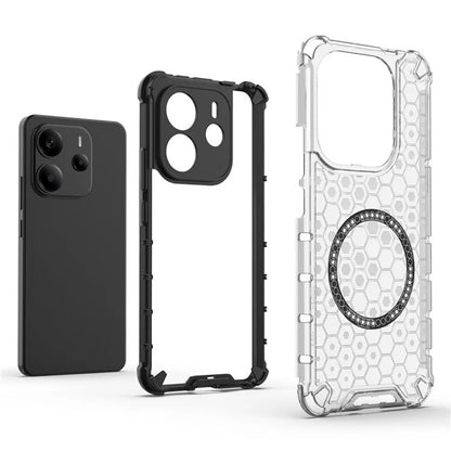MagSafe-deksel for Xiaomi Redmi Note 14 4G (Regional), Techsuit, HoneyComb Shield, Svart