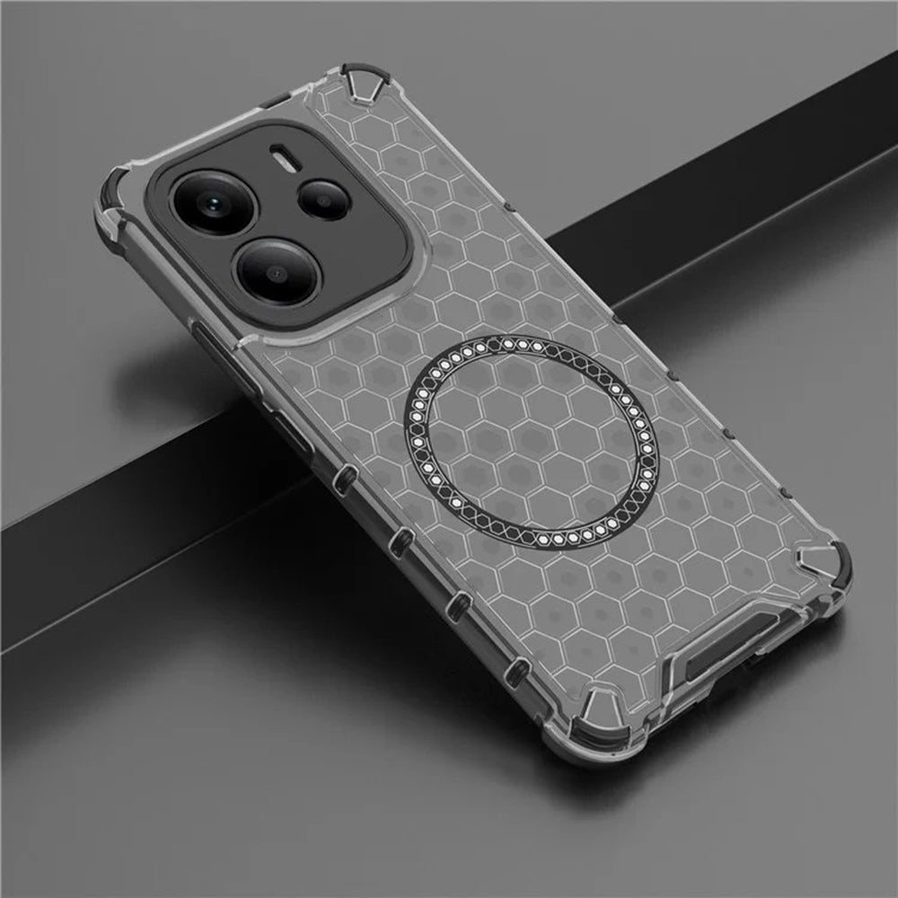 MagSafe-deksel for Xiaomi Redmi Note 14 4G (Regional), Techsuit, HoneyComb Shield, Svart