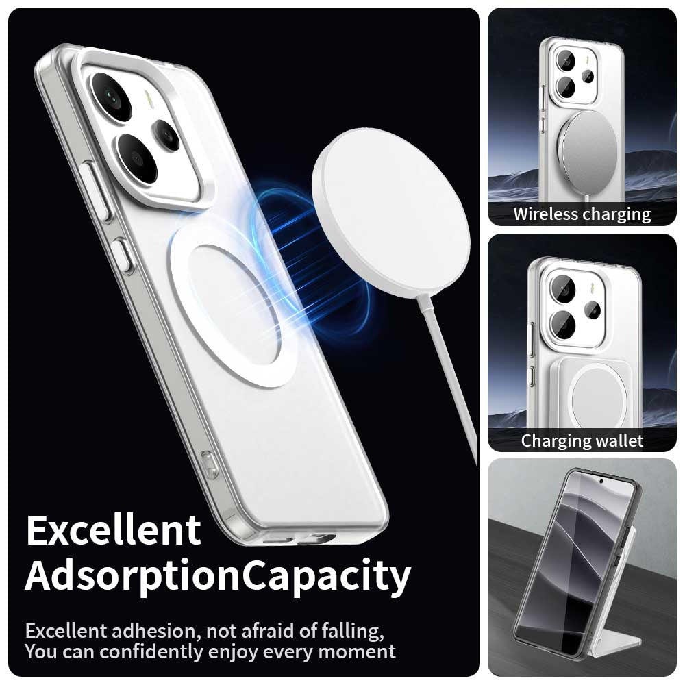 MagSafe-deksel for Xiaomi Redmi Note 14 4G (Standard), Techsuit, CandyCase, Hvit