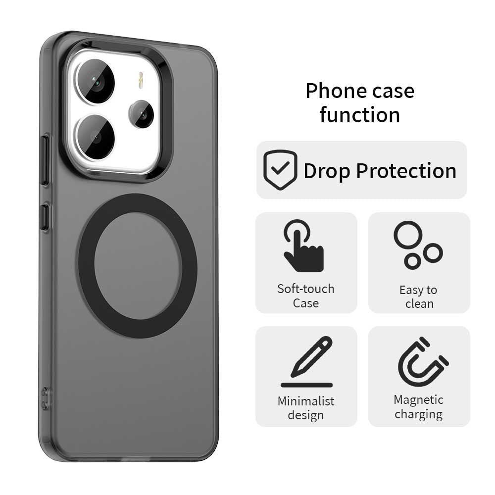 MagSafe-deksel for Xiaomi Redmi Note 14 4G (Standard), Techsuit, CandyCase, Svart