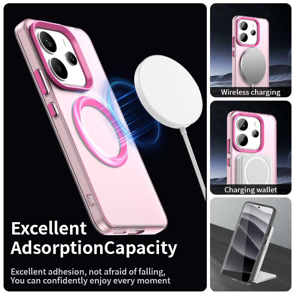 MagSafe-deksel for Xiaomi Redmi Note 14 4G (Standard), Techsuit, CandyCase, Rosa