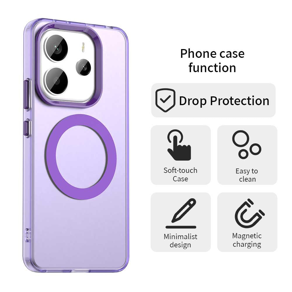 MagSafe-deksel for Xiaomi Redmi Note 14 5G, Techsuit, CandyCase, Lilla