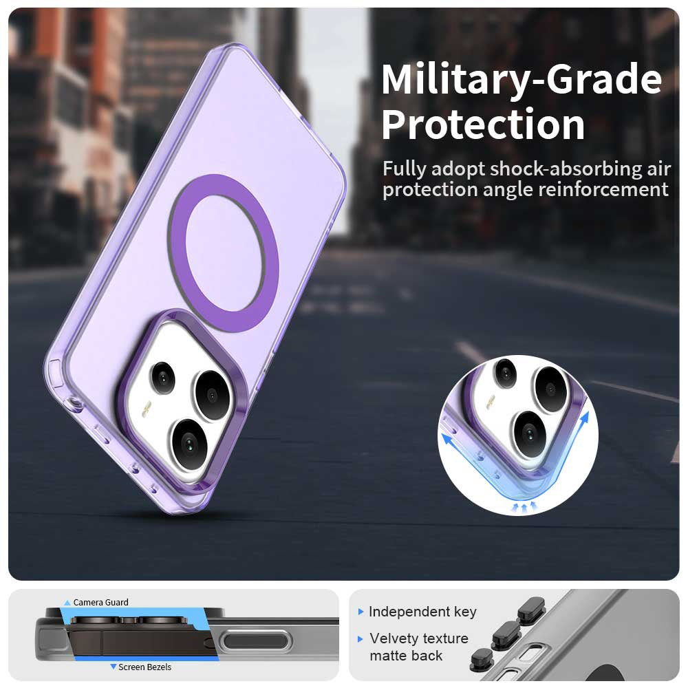 MagSafe-deksel for Xiaomi Redmi Note 14 5G, Techsuit, CandyCase, Lilla