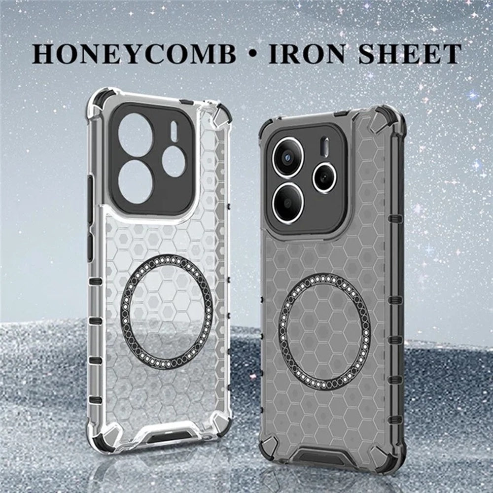 MagSafe-deksel for Xiaomi Redmi Note 14 5G, Techsuit, HoneyComb Shield, svart