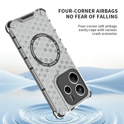 MagSafe-deksel for Xiaomi Redmi Note 14 5G, Techsuit, HoneyComb Shield, svart
