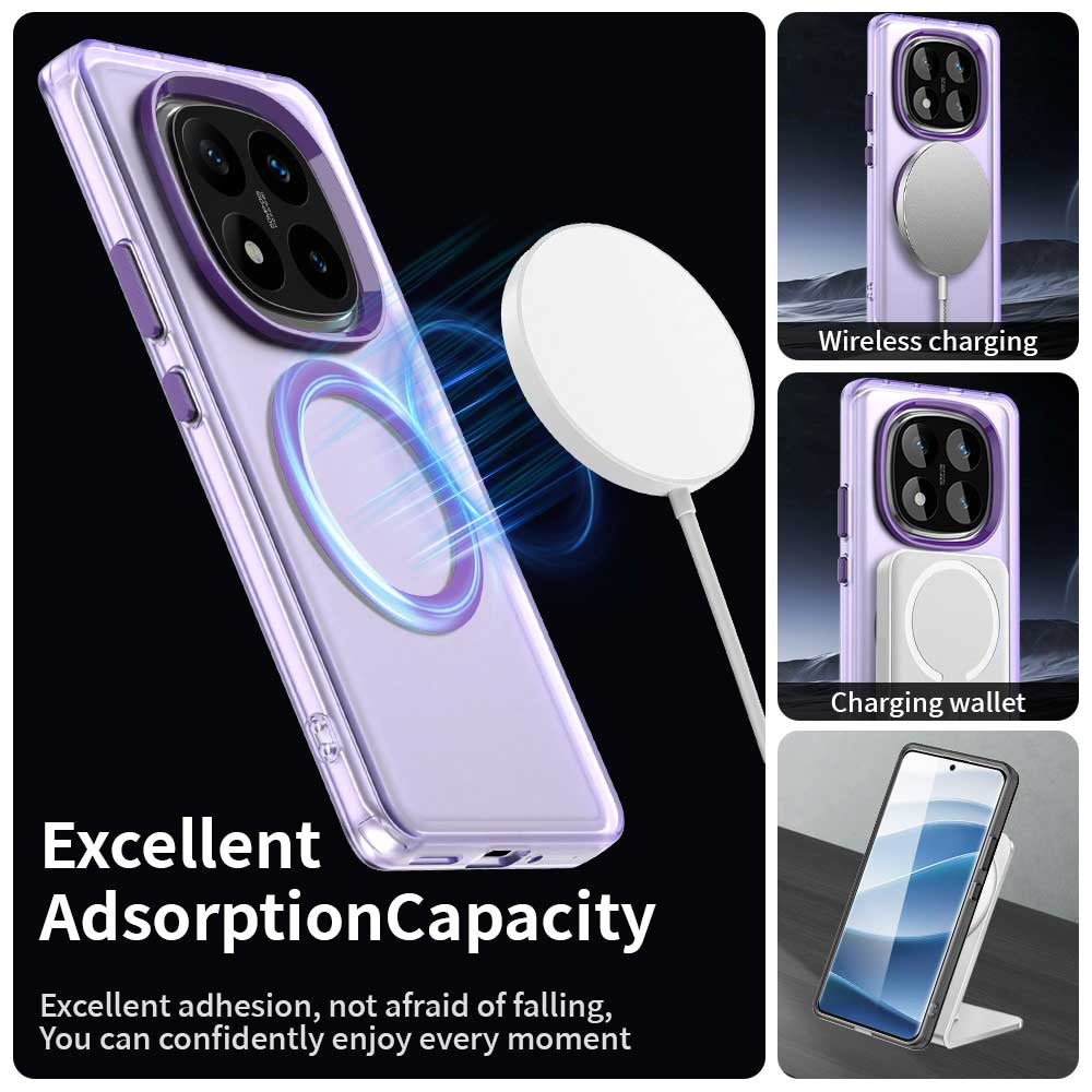 MagSafe-deksel for Xiaomi Redmi Note 14 Pro 4G, Techsuit, CandyCase, Lilla