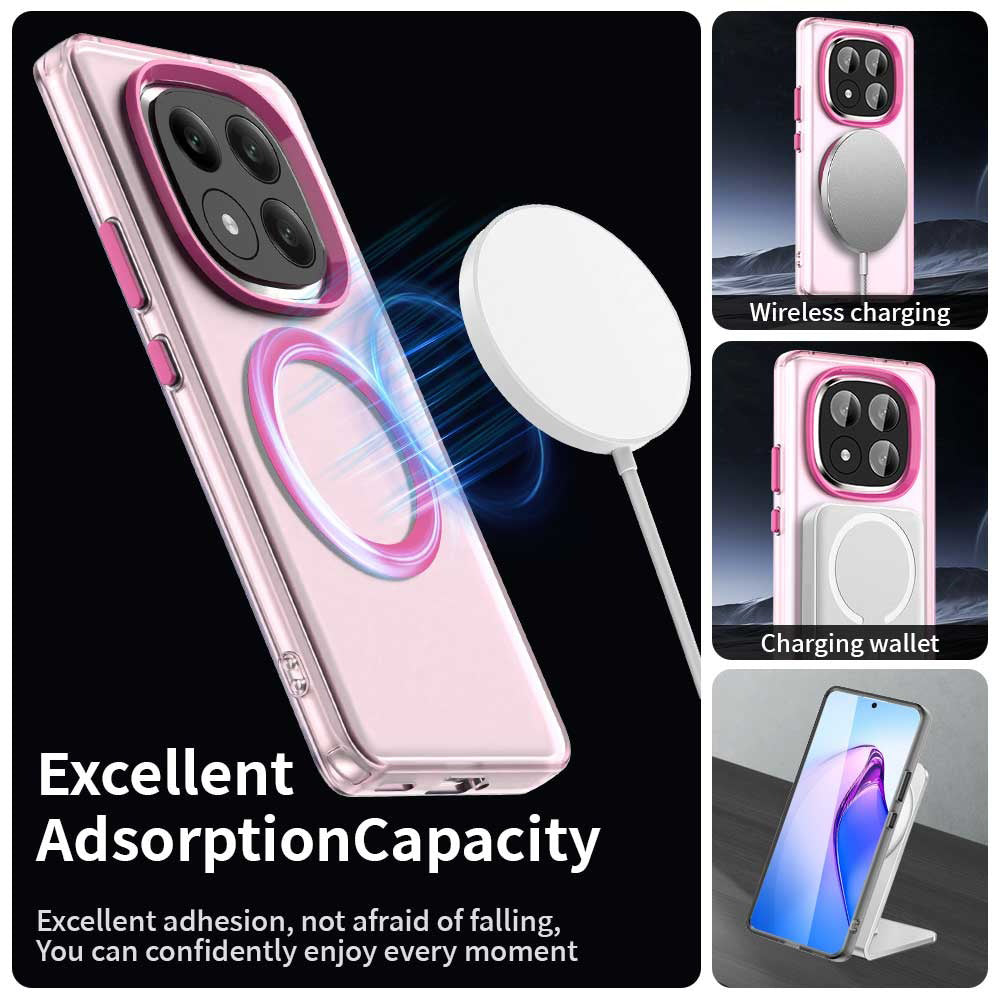 MagSafe-deksel for Xiaomi Redmi Note 14 Pro+ 5G, Techsuit, CandyCase, Rosa