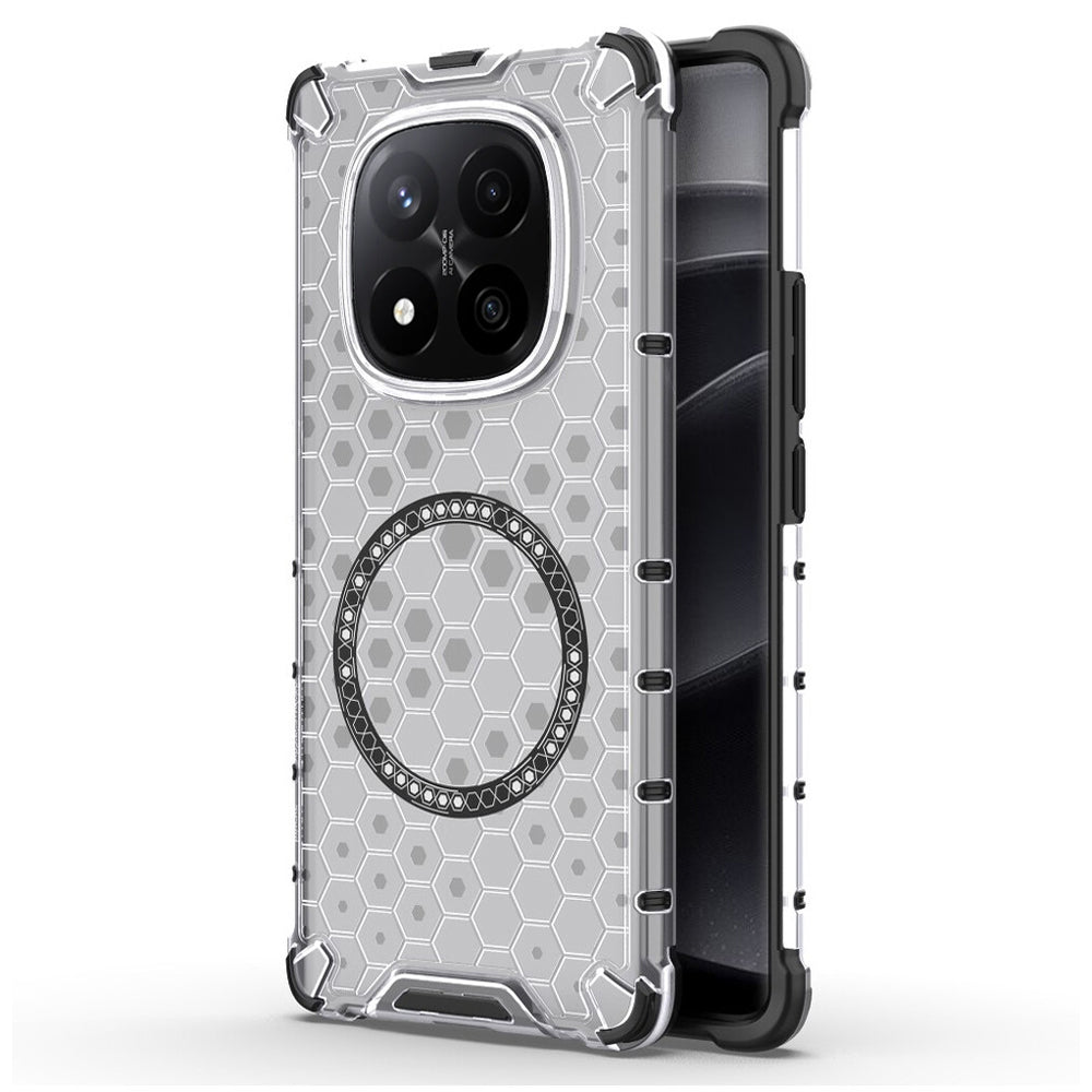 MagSafe-deksel for Xiaomi Redmi Note 14 Pro+ 5G, Techsuit, HoneyComb Shield, hvit