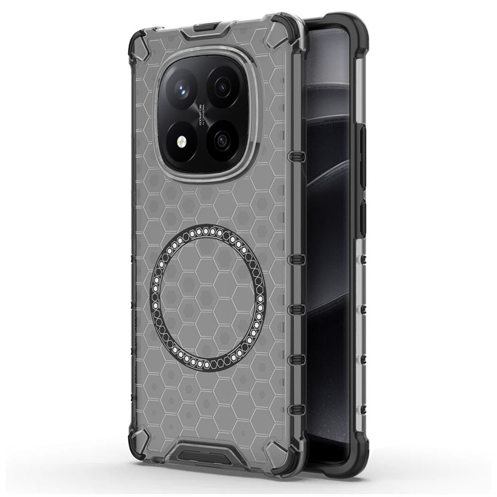 MagSafe-deksel for Xiaomi Redmi Note 14 Pro+ 5G, Techsuit, HoneyComb Shield, svart