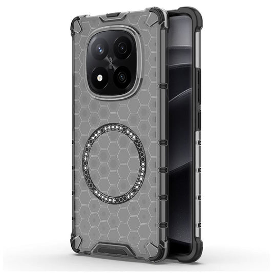 MagSafe-deksel for Xiaomi Redmi Note 14 Pro+ 5G, Techsuit, HoneyComb Shield, svart