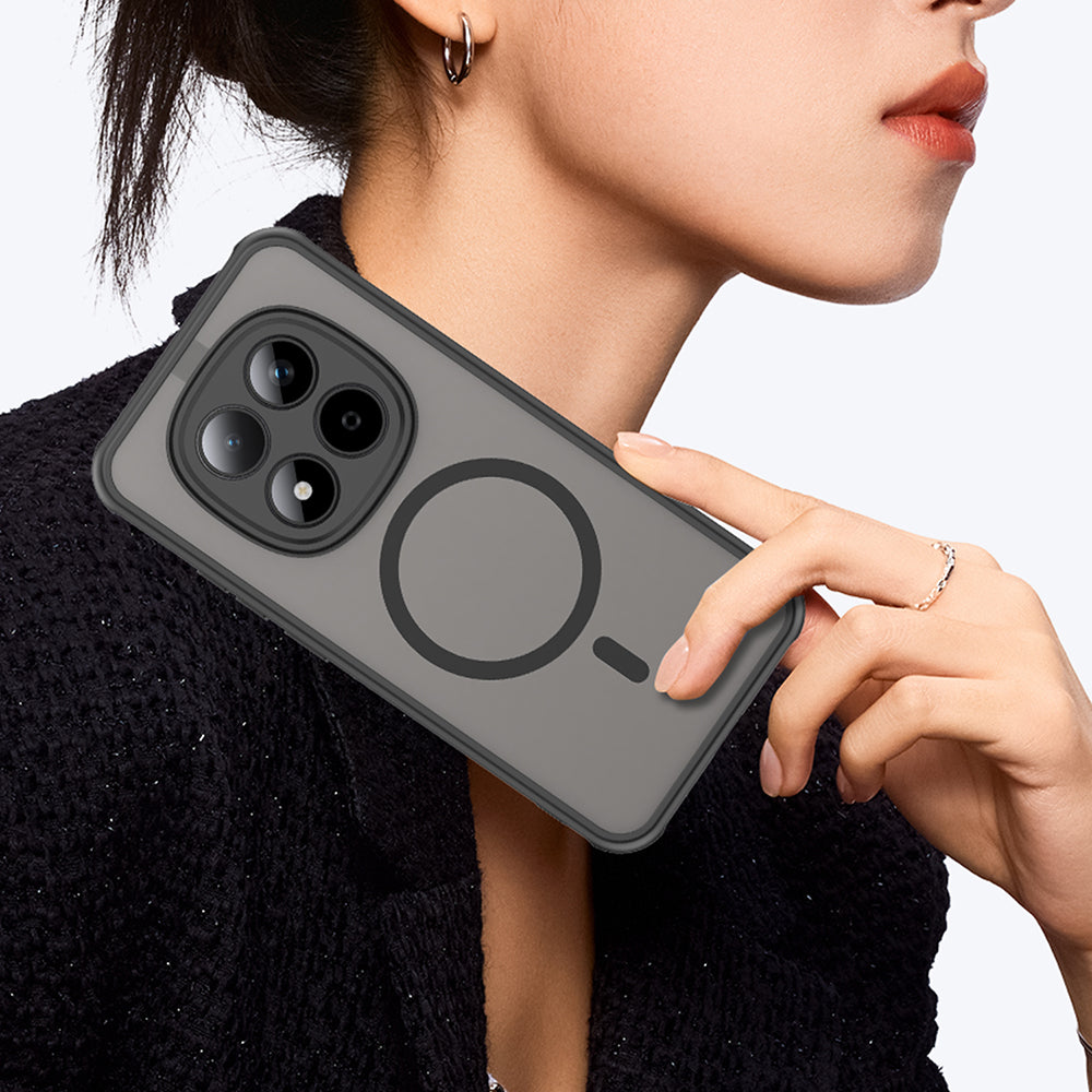 MagSafe-deksel for Xiaomi Redmi Note 15 Pro 5G, Techsuit, HaloFrost II, Svart