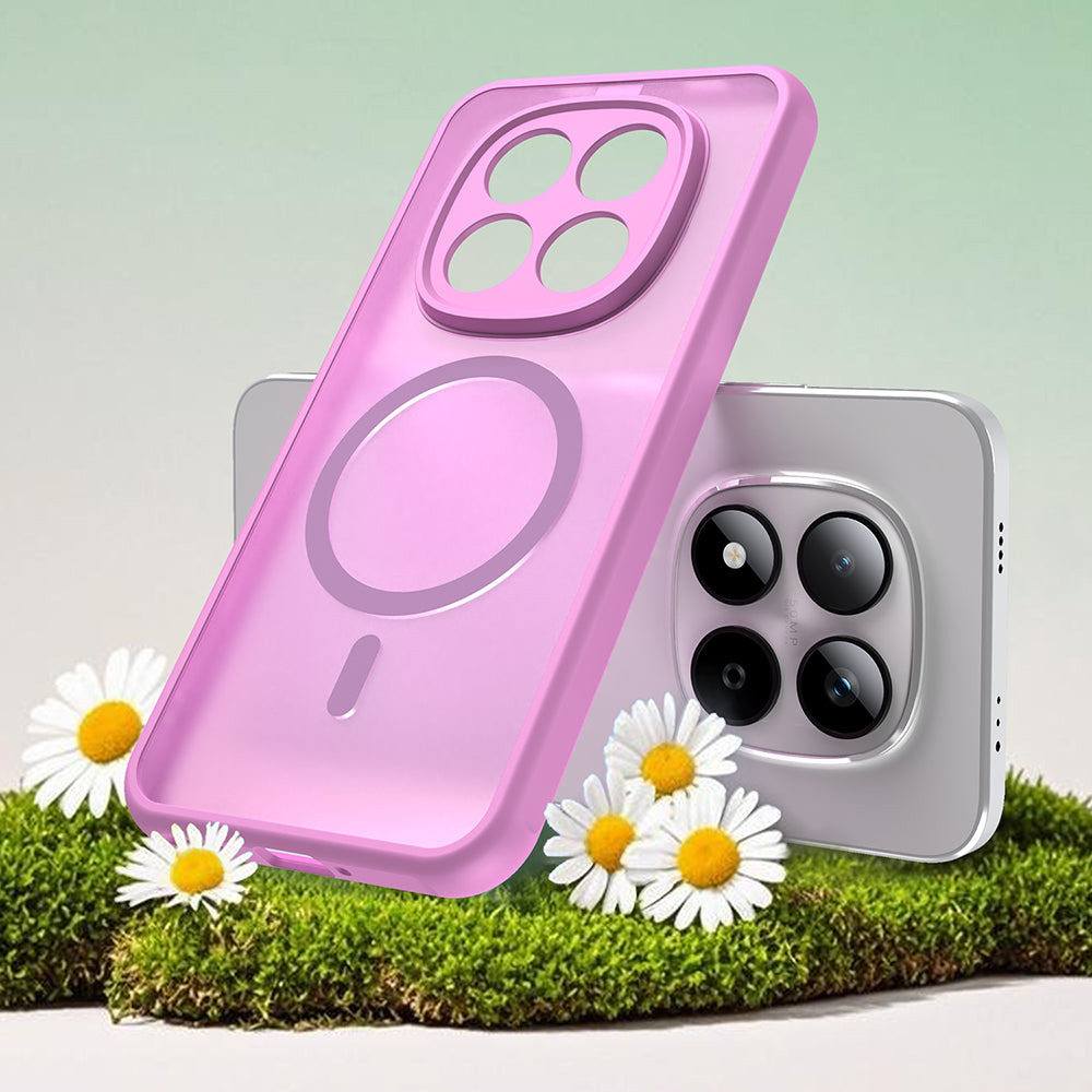 MagSafe-deksel for Xiaomi Redmi Note 15 Pro 5G, Techsuit, HaloFrost II, Rosa