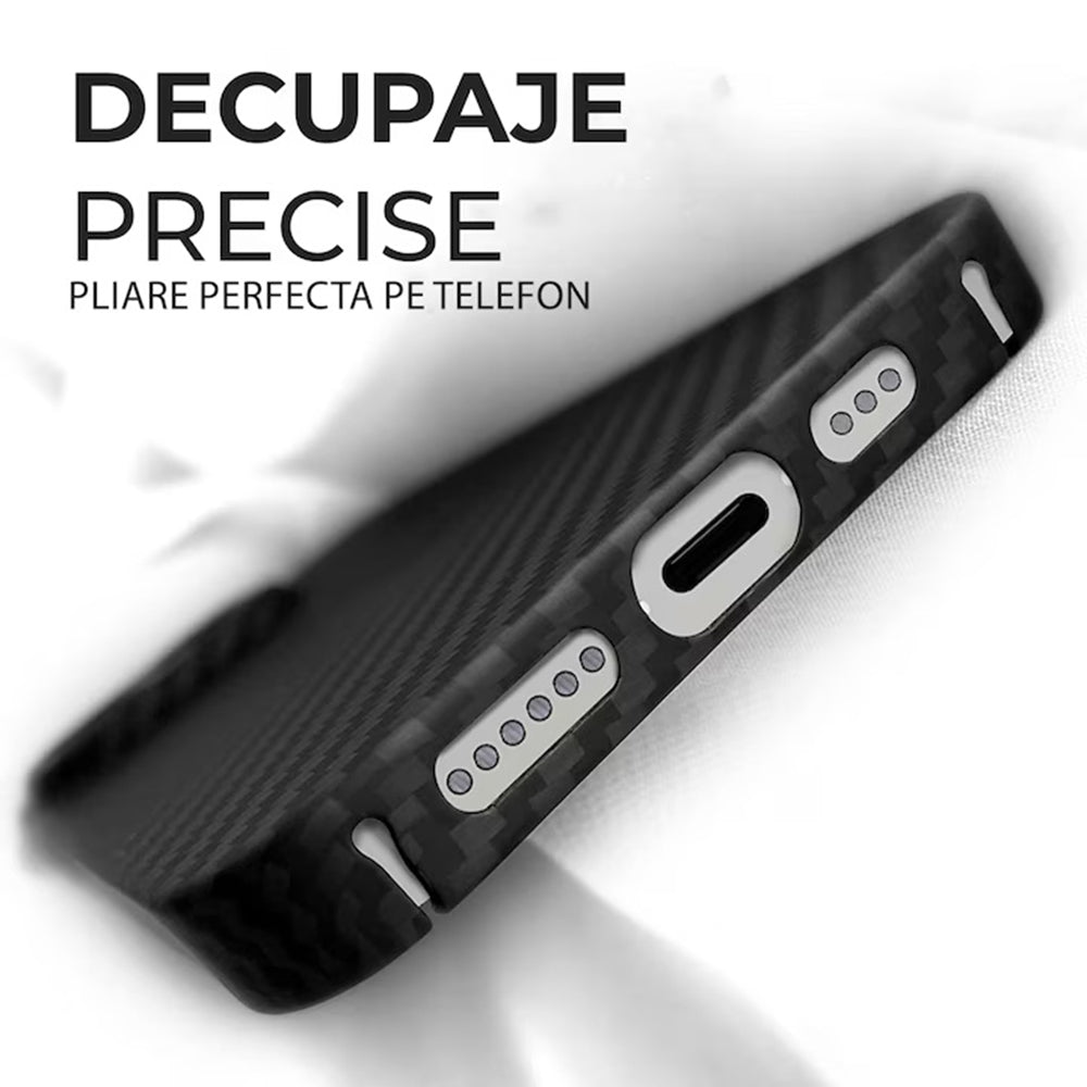 MagSafe-deksel for Apple iPhone 17 Air, Techsuit, Aramid Fiber, Svart