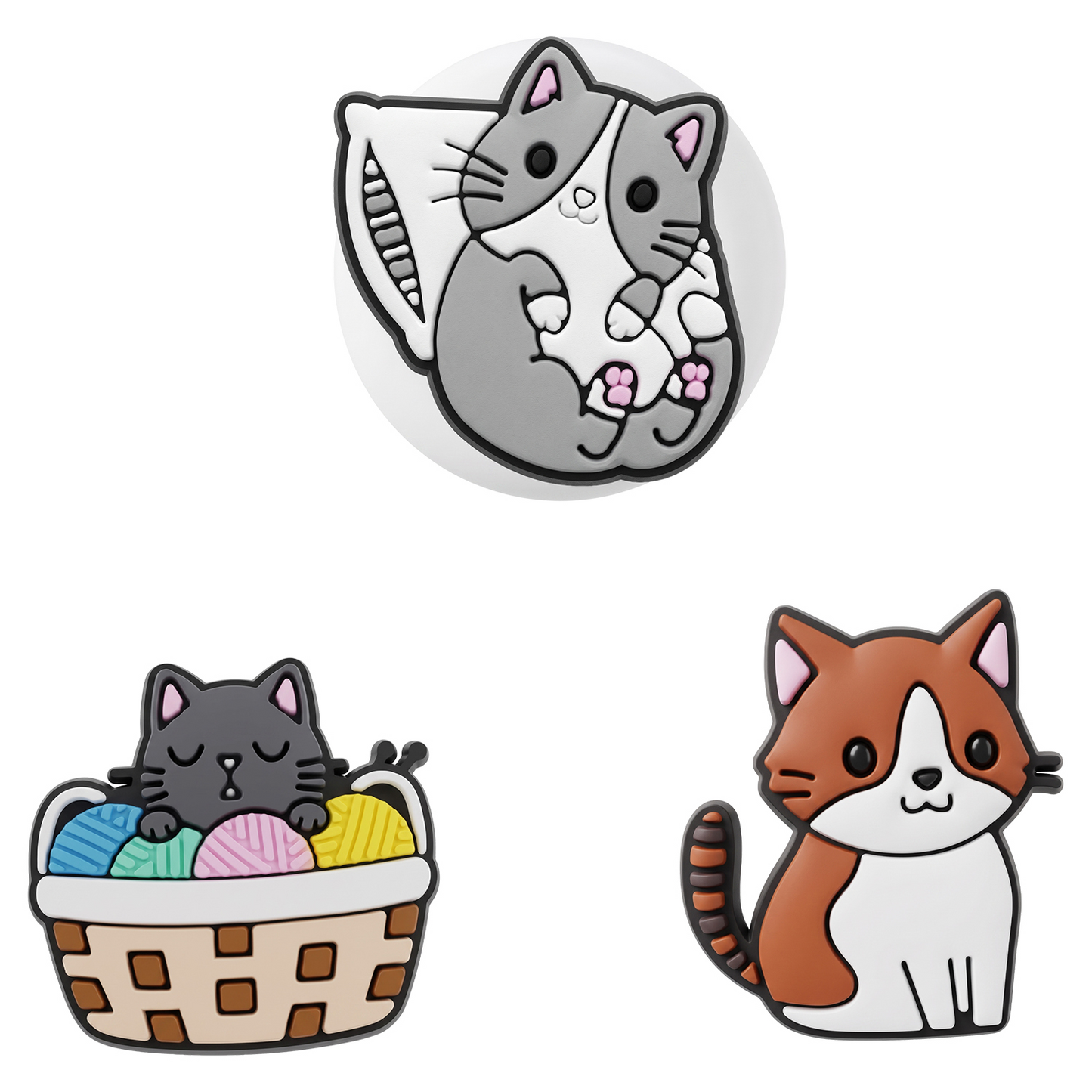 OEM Cat deksel for Apple AirTag, sett med 3 stk, flerfarget