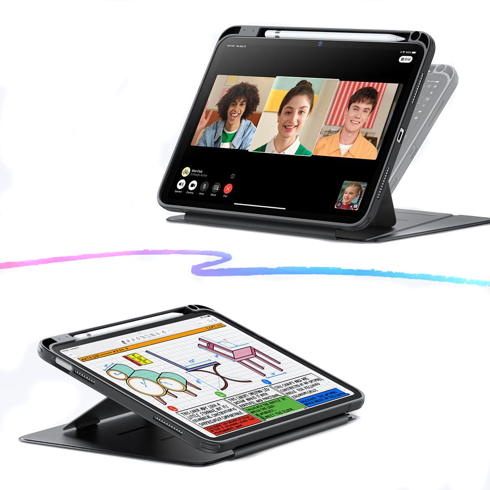 Deksel for Apple iPad Air 11 (2025) / Air 11 (2024) / Air (2022) / Air (2020), ESR, Flip Hybrid, Svart