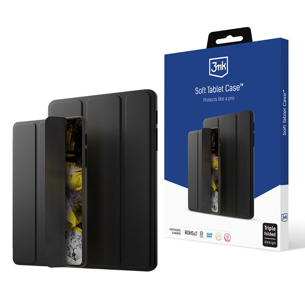 Deksel for Apple iPad (2025) / (2022), 3MK, Soft Tablet, Svart