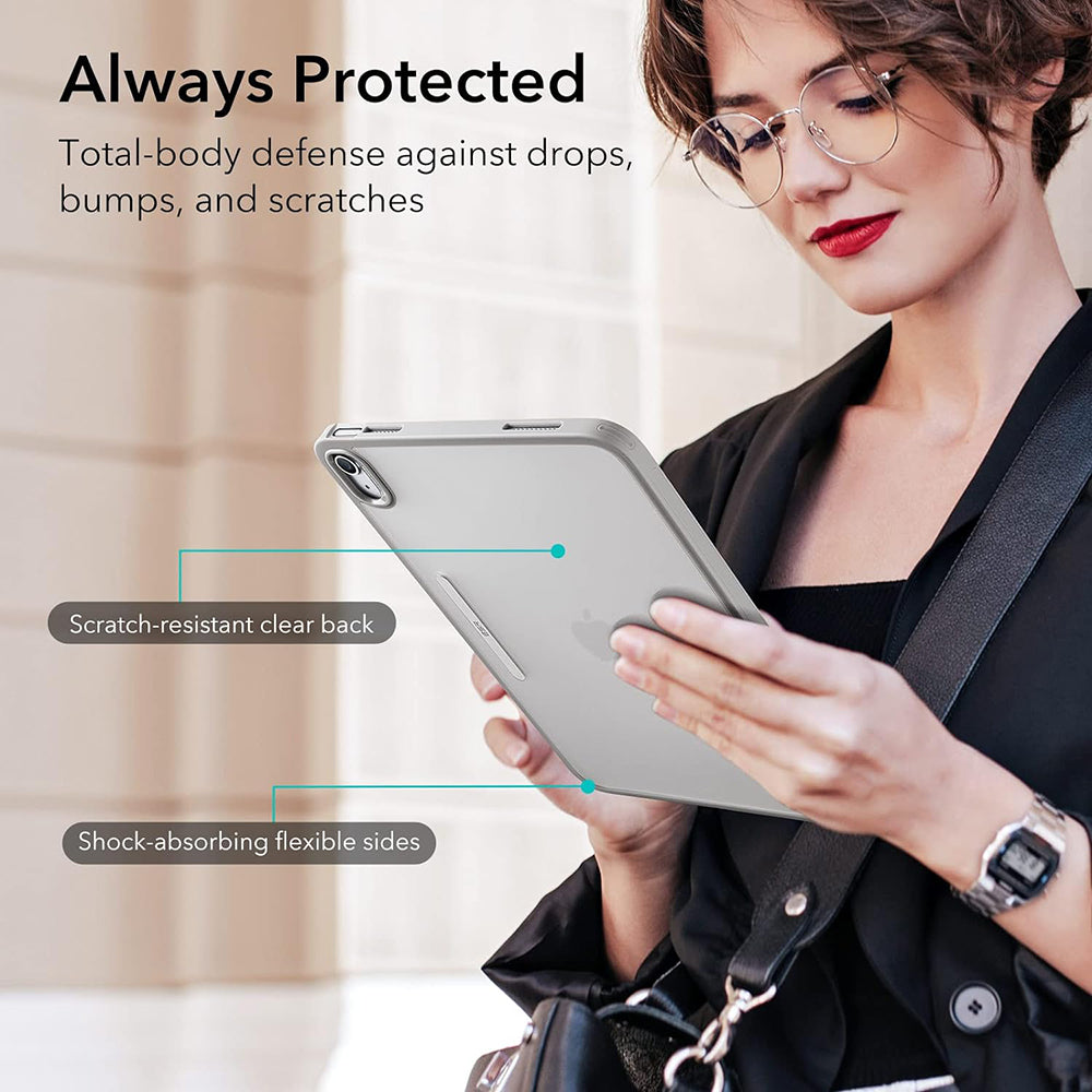 Deksel for Apple iPad (2025) / (2022), ESR, Ascend Hybrid, Grå